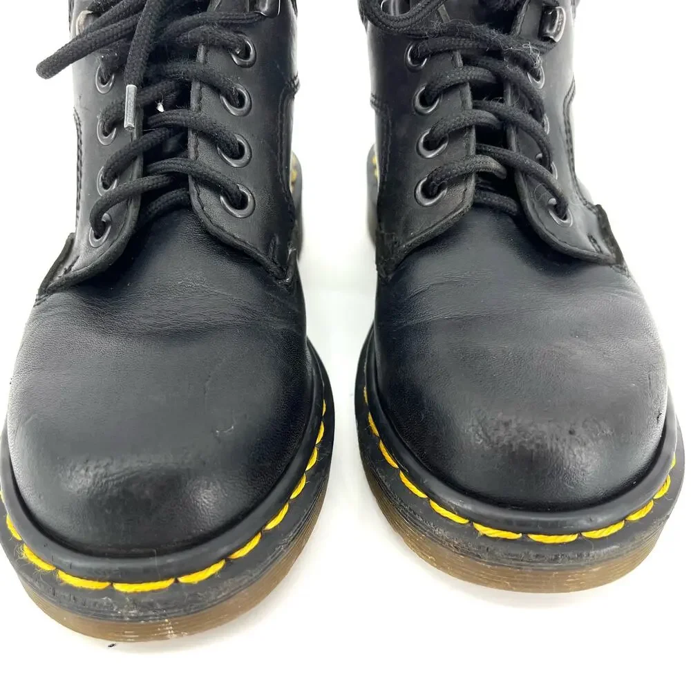 Doc‎ Dr. Martens Kids 8173 Black Leather Ankle Boots Originals England (Youth 2)